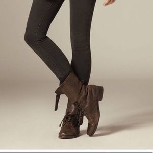 All Saints Damisi Buckle Combat Leather Boots
